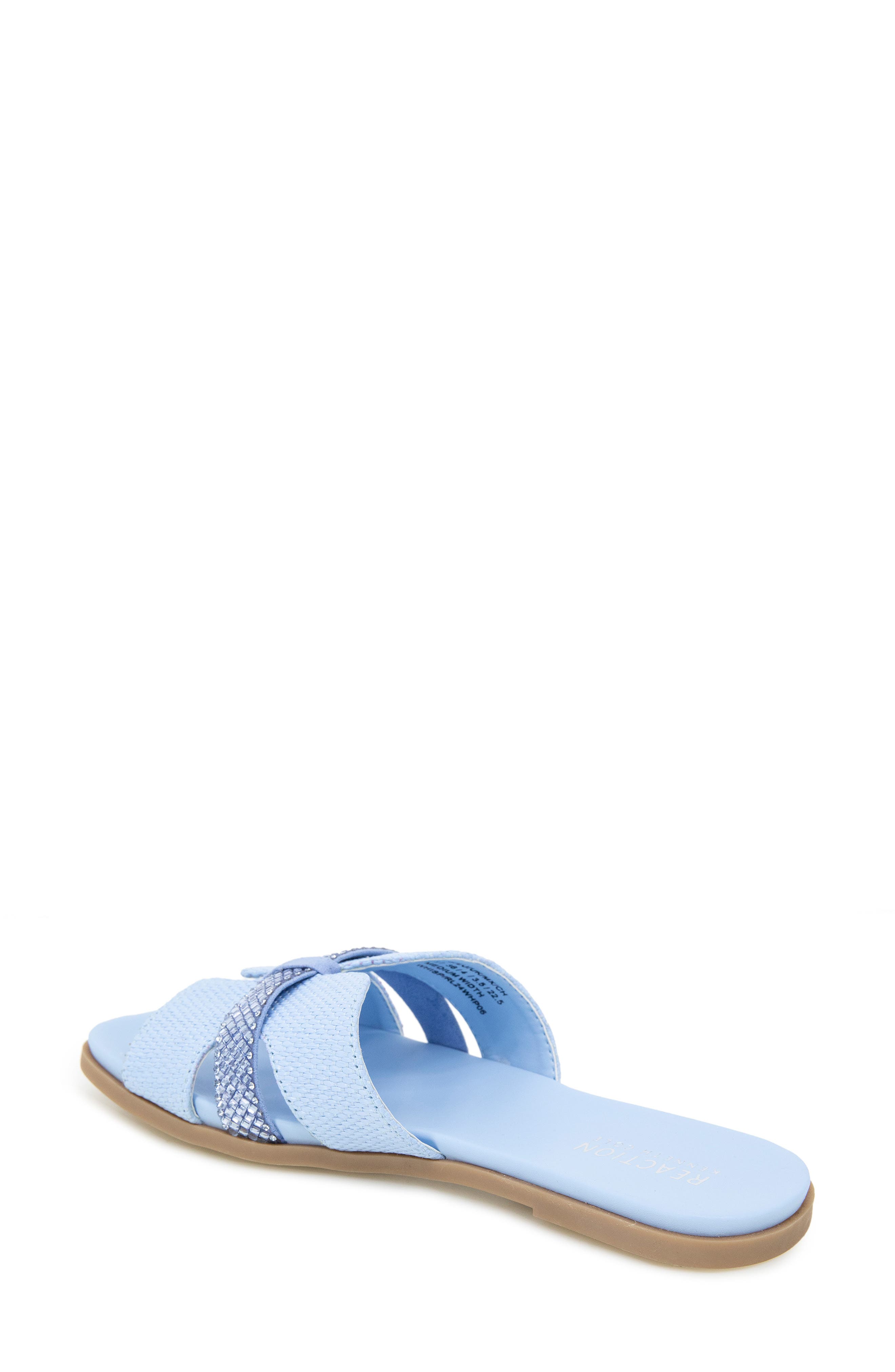 Kenneth Cole Reaction Whisp Rhinestone Slide Sandal, Alternate, color, Sky Blue Weave