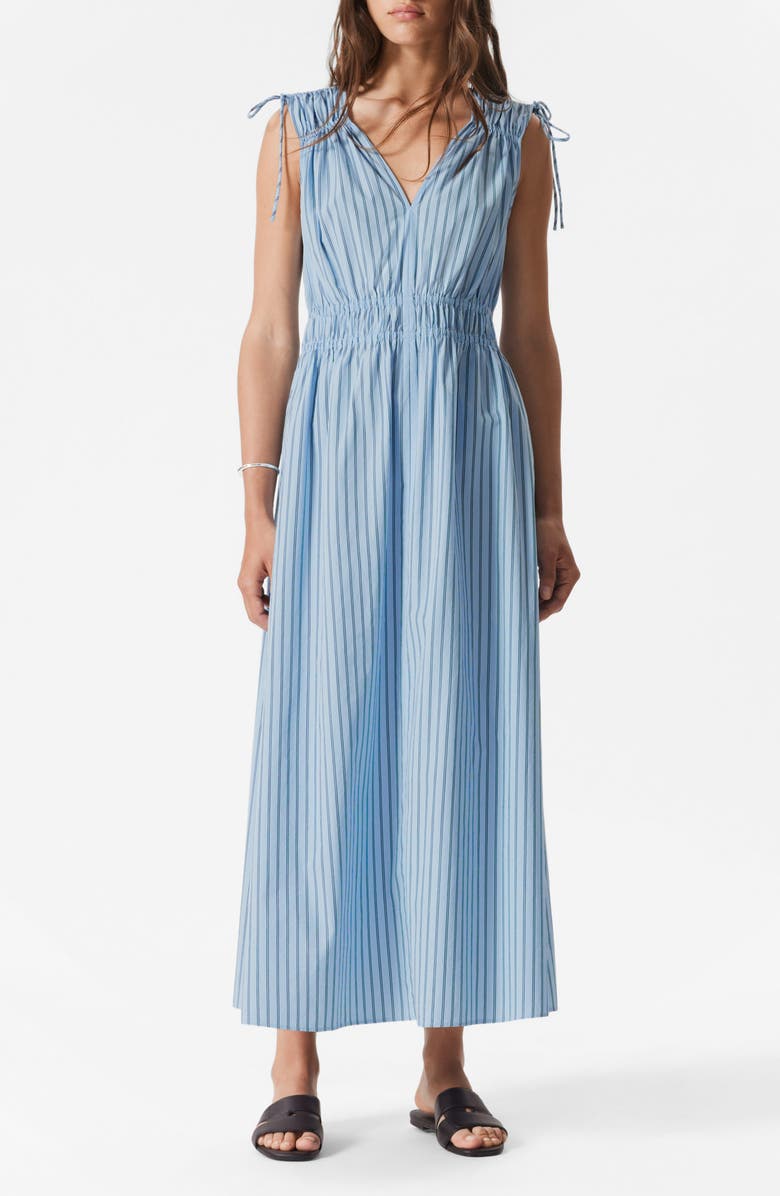 & Other Stories Stripe Sleeveless Dress, Main, color, Blue Light