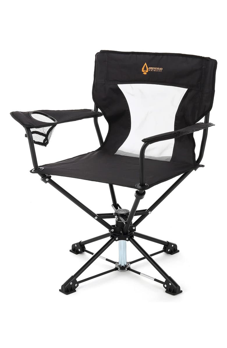 ARROWHEAD Outdoor 360° Camp Chair, Main, color, Black