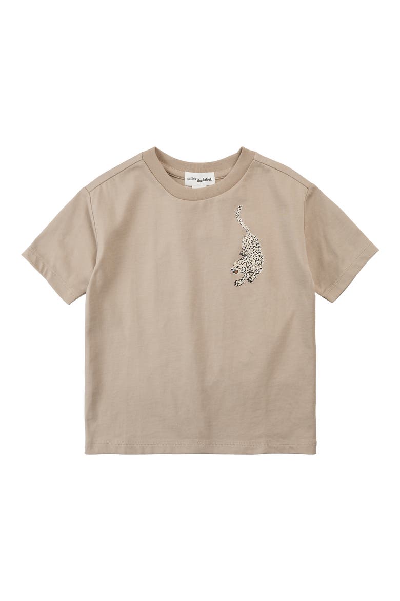 Kids' Panther Cotton Graphic T-Shirt, Main, color, BROWN LEATHER