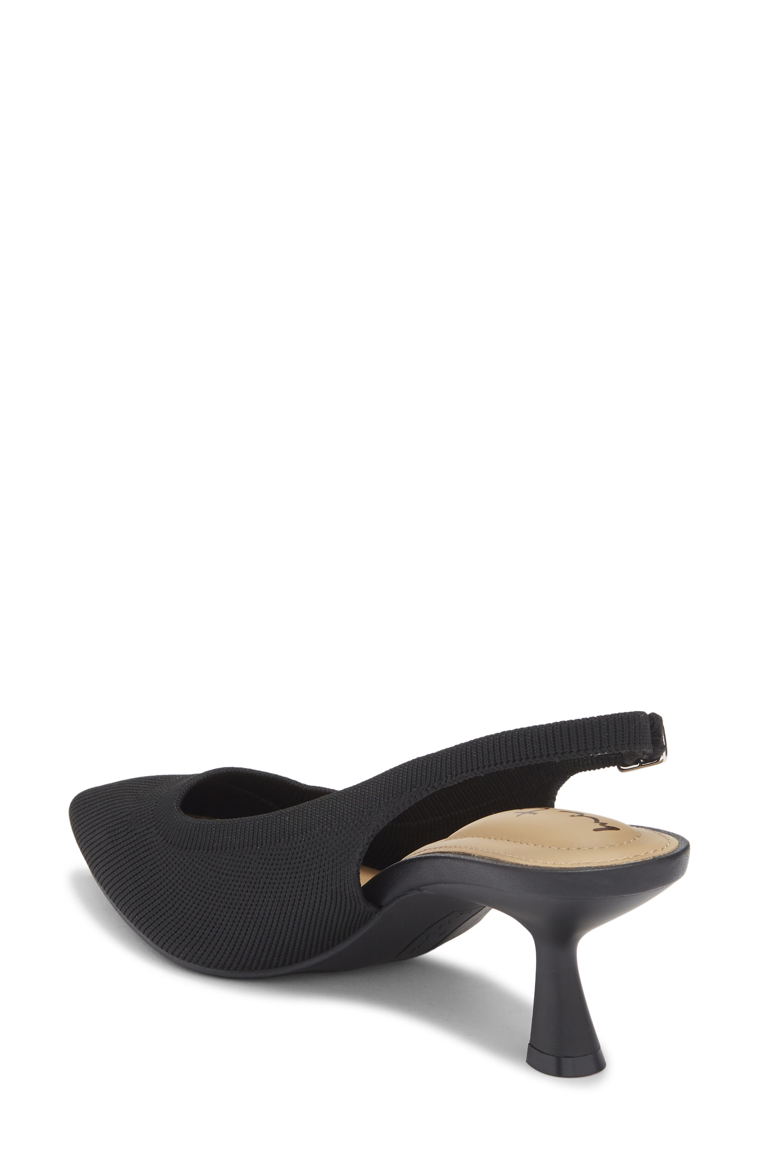 Me Too Zani Kitten Heel Slingback Pump, Alternate, color, Black