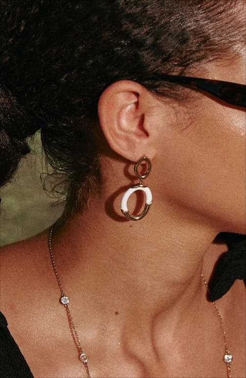 Rc Retro Chic Time Ripples Round Earrings In Gold