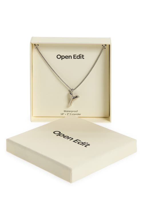 Open Edit Waterproof Bubble Initial Pendant Necklace