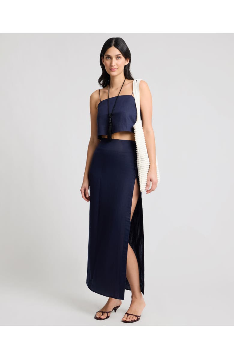 Onia Cropped Cami Top, Alternate, color, Noir Navy