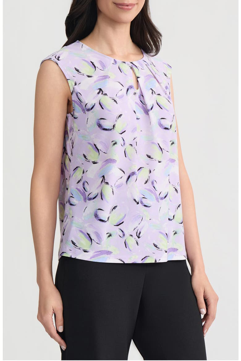 Floral Keyhole Sleeveless Top, Alternate, color, LAVNDR MIST MLT