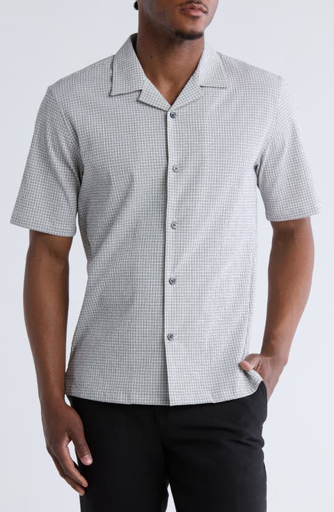 Dazy Short Sleeve Button-Up Camp Shirt