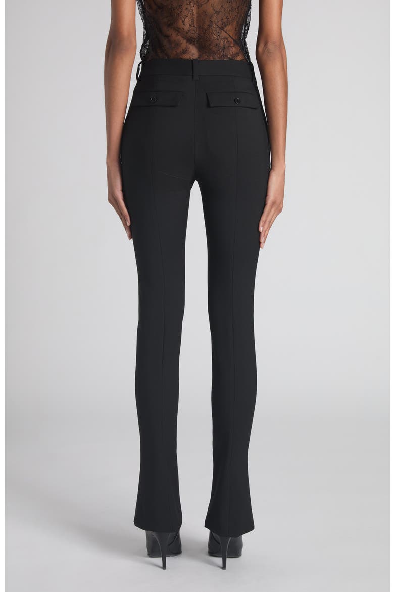Wool Stretch Gabardine Skinny Trousers, Alternate, color, BLACK