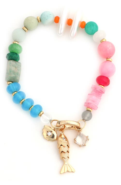 Panacea Fish Charm Bracelet In Multi