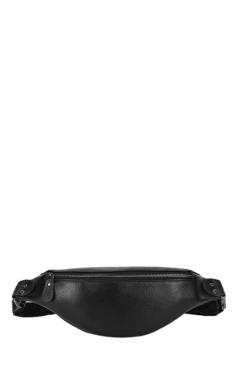 The Walcott Leather Waist Bag | Black Leather Fanny Pack