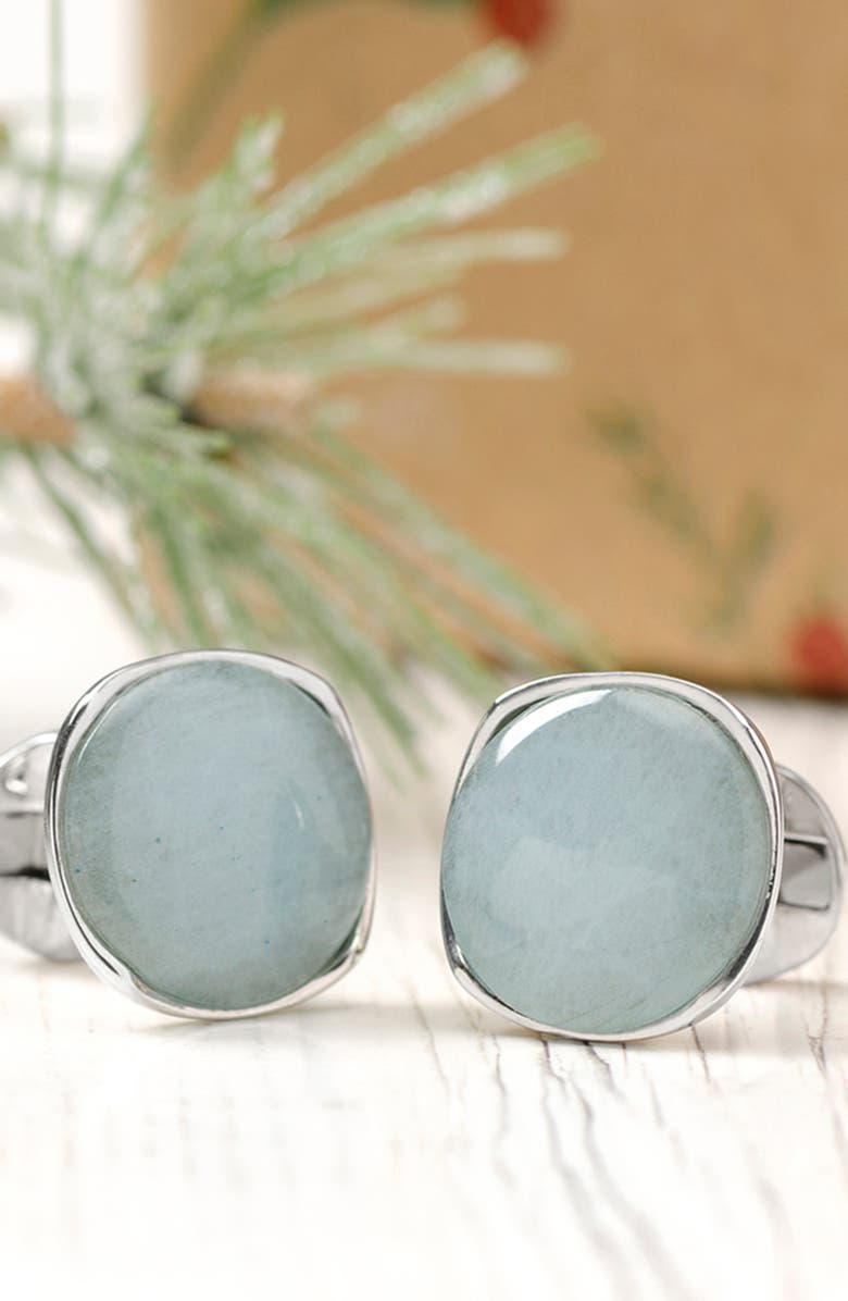 Cufflinks, Inc. Aventurine Cuff Links, Alternate, color, Green