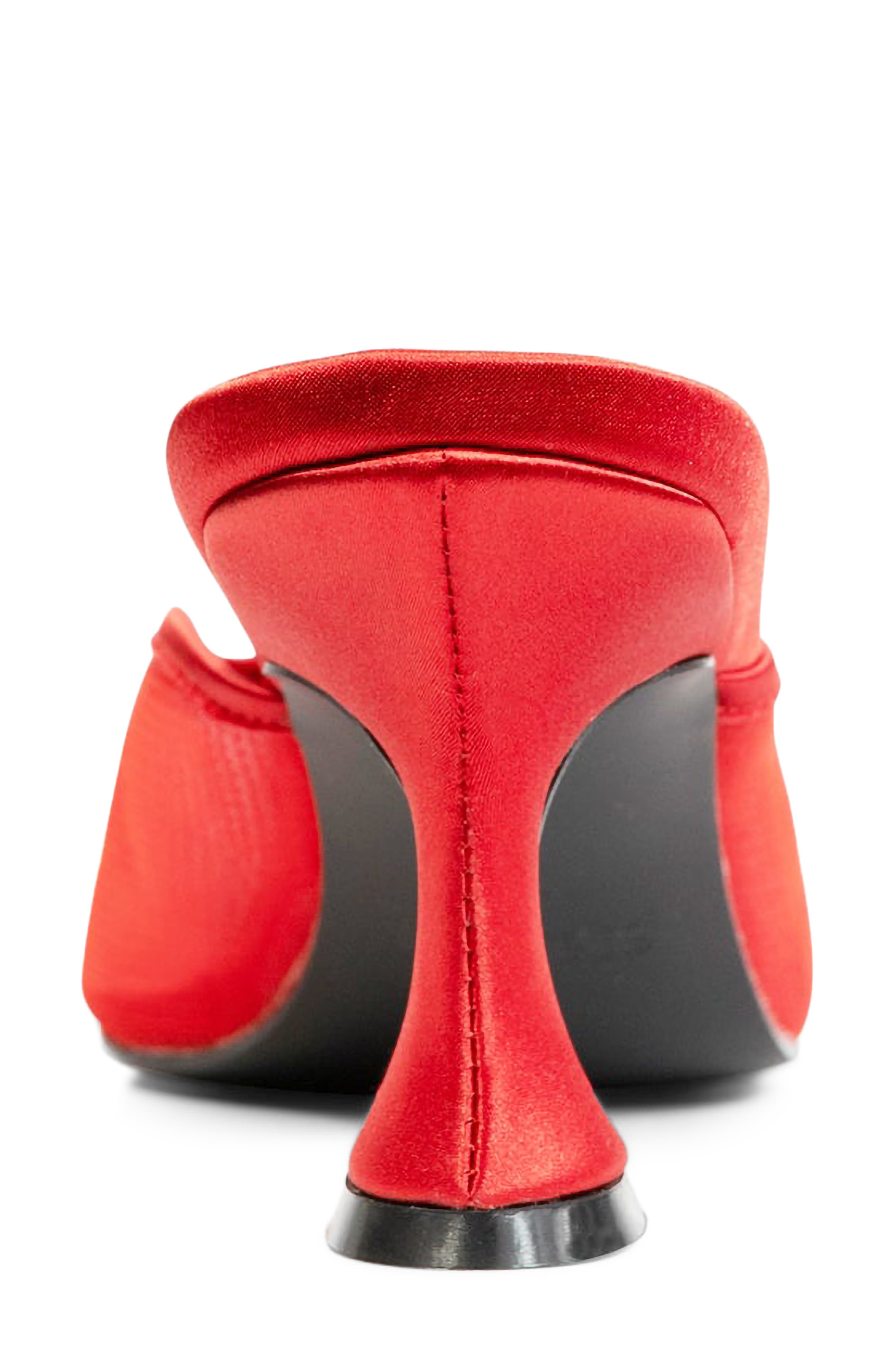 Ella Pointed Toe Mesh Mule, Alternate, color, RED