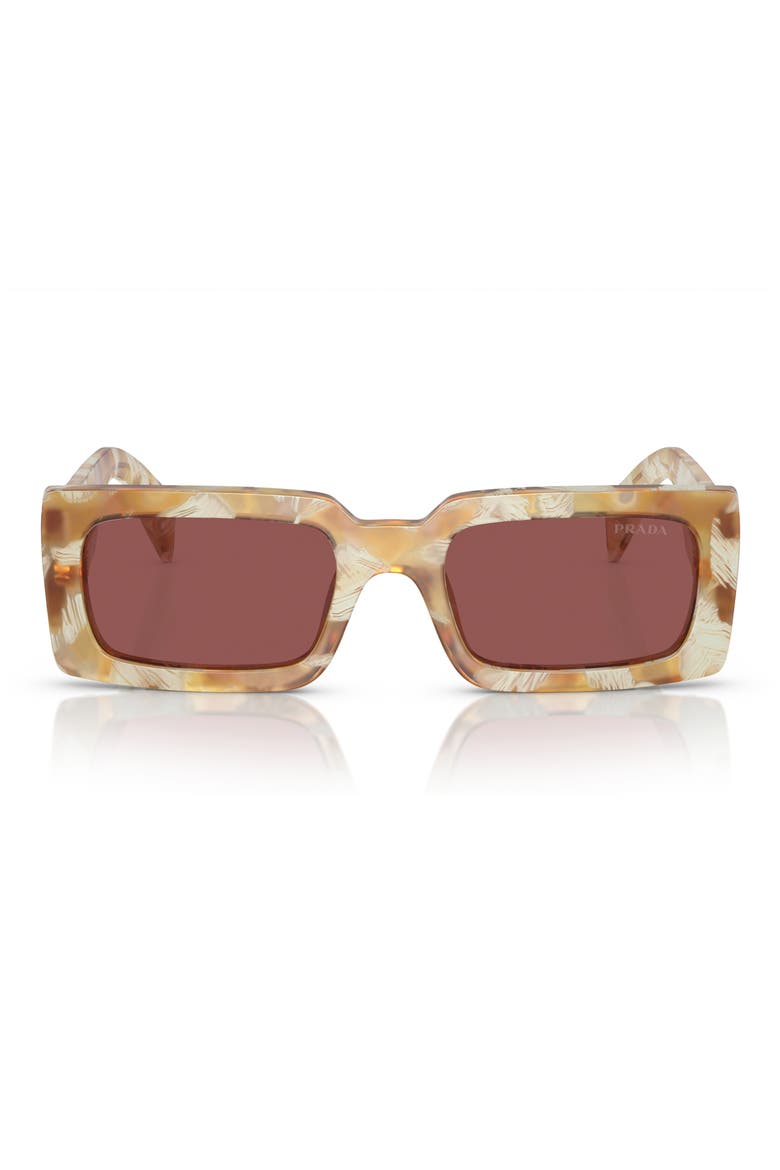 52mm Pillow Sunglasses, Main, color, DNUDARK BROWN 2