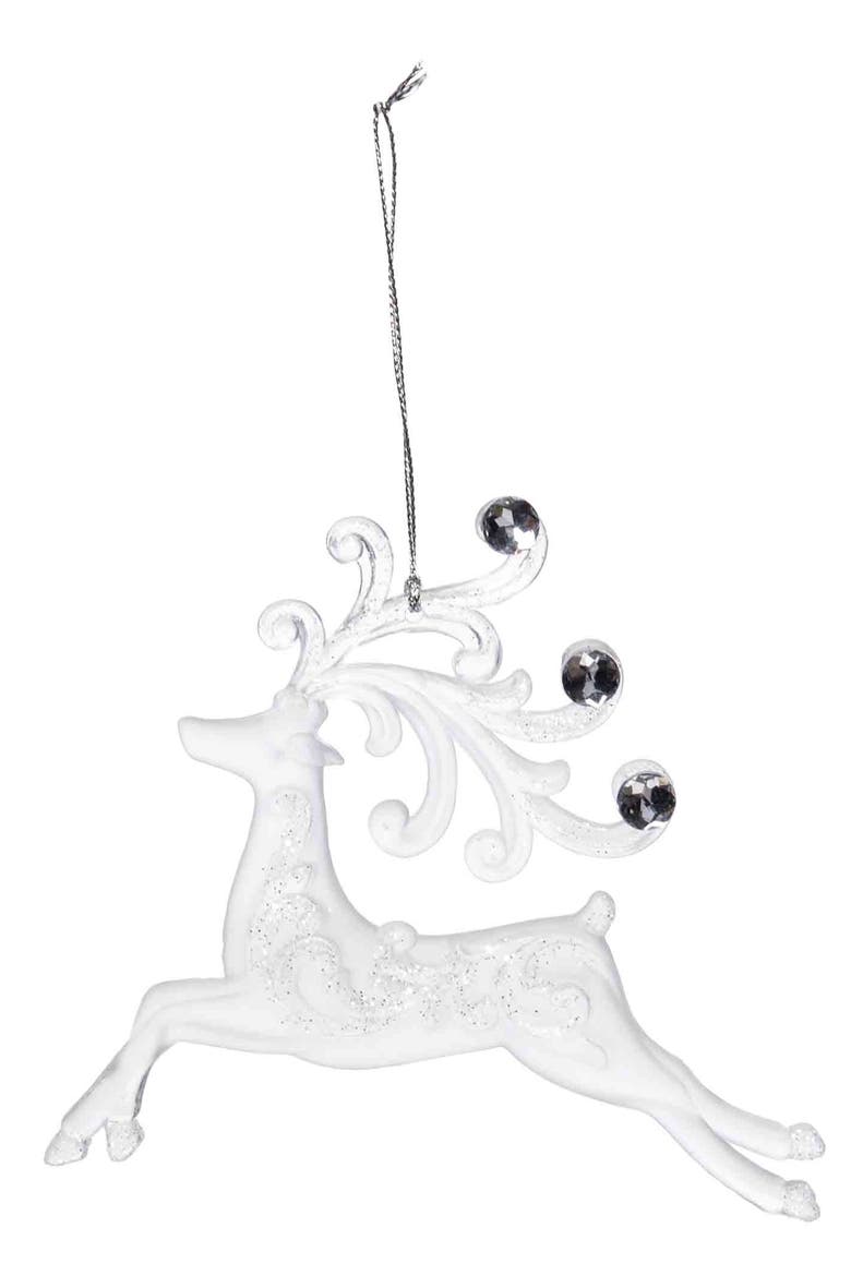 Playful Reindeer Ornaments A/2, Alternate, color, Clear