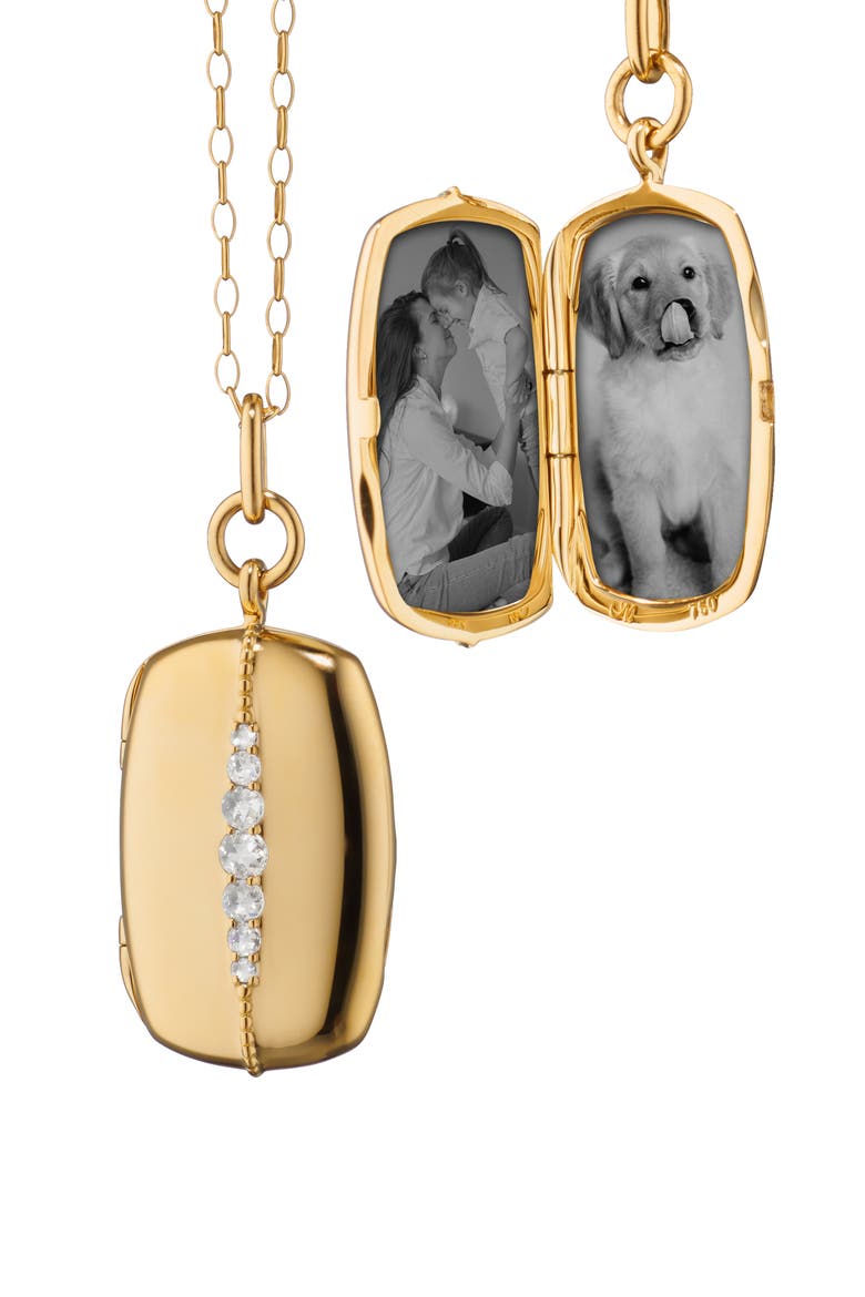 Kate 18k Gold Diamond Locket Necklace, Alternate, color, 18K YELLOW GOLD