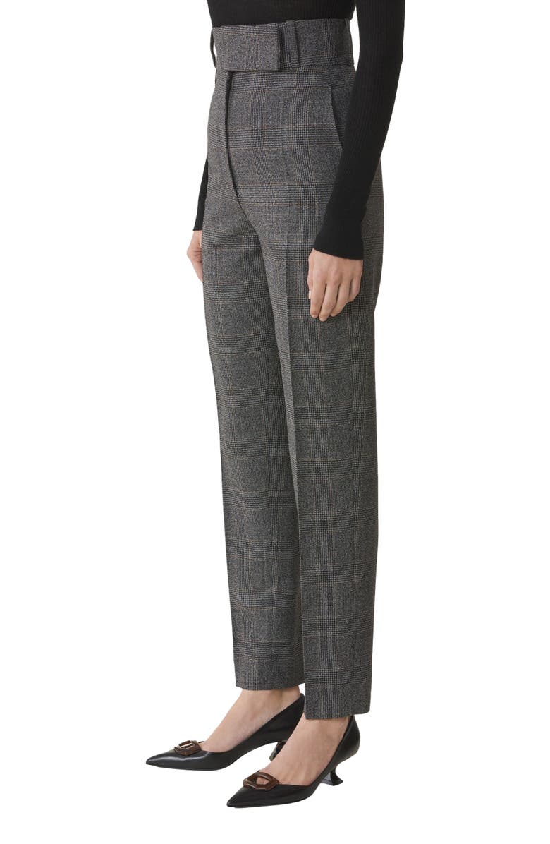 Lanvin Prince Of Wales Wool Cigarette Pants, Alternate, color, 