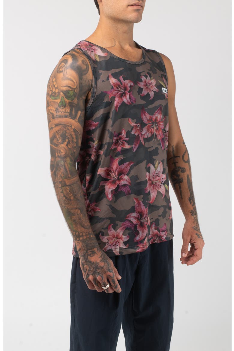 Aqua Terra Floral Blend Camo Performance Tank, Alternate, color, CAMO