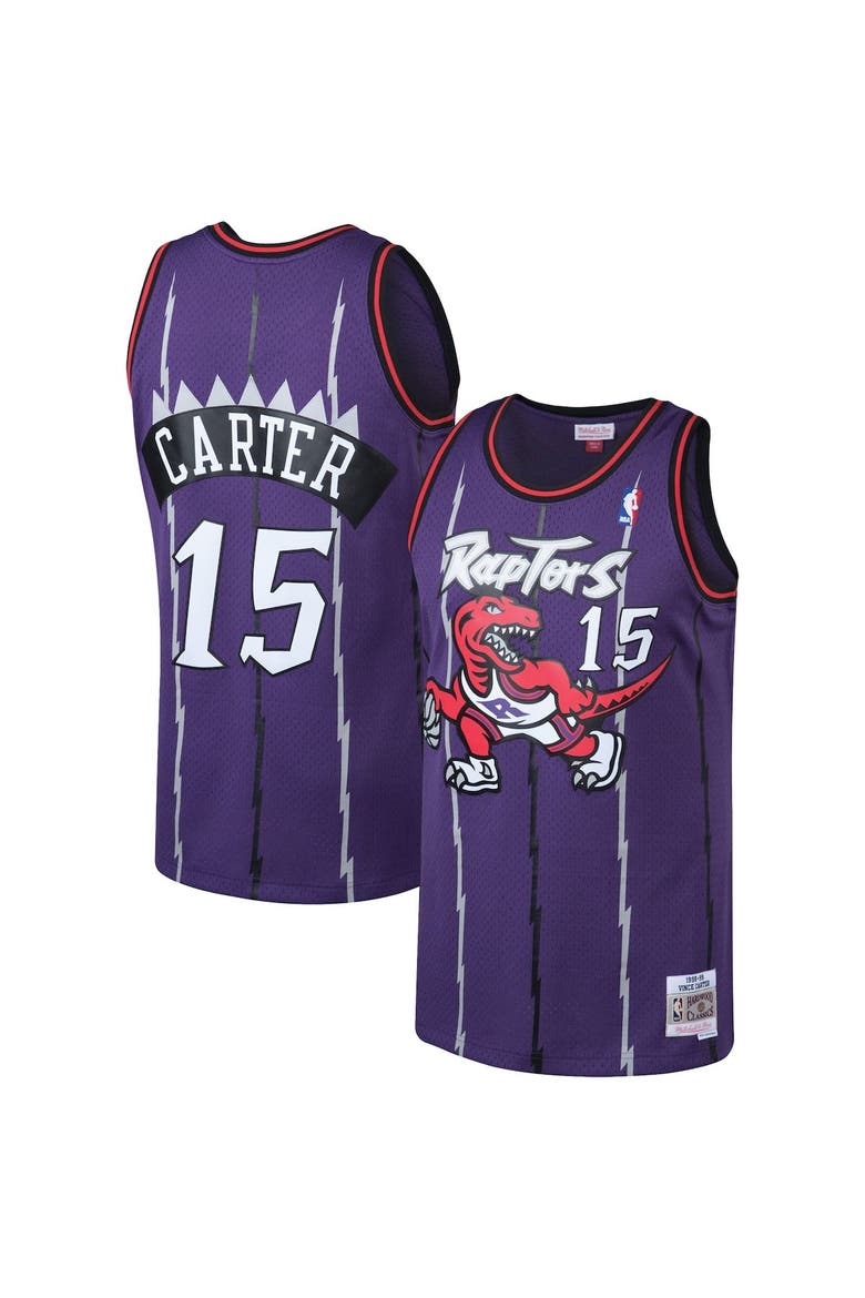 Men's Mitchell & Ness Vince Carter Purple Toronto Raptors 1998/99 Big & Tall Hardwood Classics Swingman Jersey, Alternate, color, Purple
