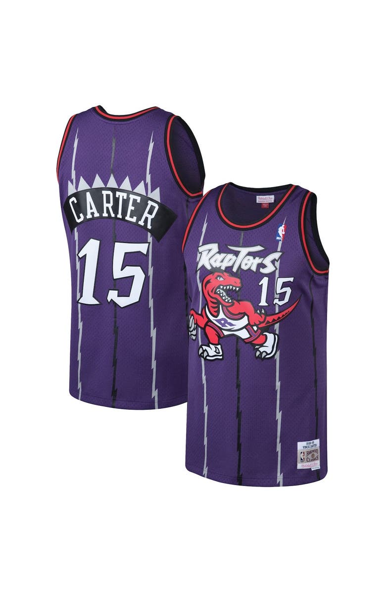 Mitchell & Ness Men's Mitchell & Ness Vince Carter Purple Toronto Raptors 1998/99 Big & Tall Hardwood Classics Swingman Jersey, Alternate, color, Purple