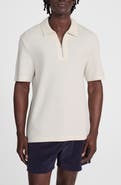 Madewell Quarter Zip Pique Polo Shirt