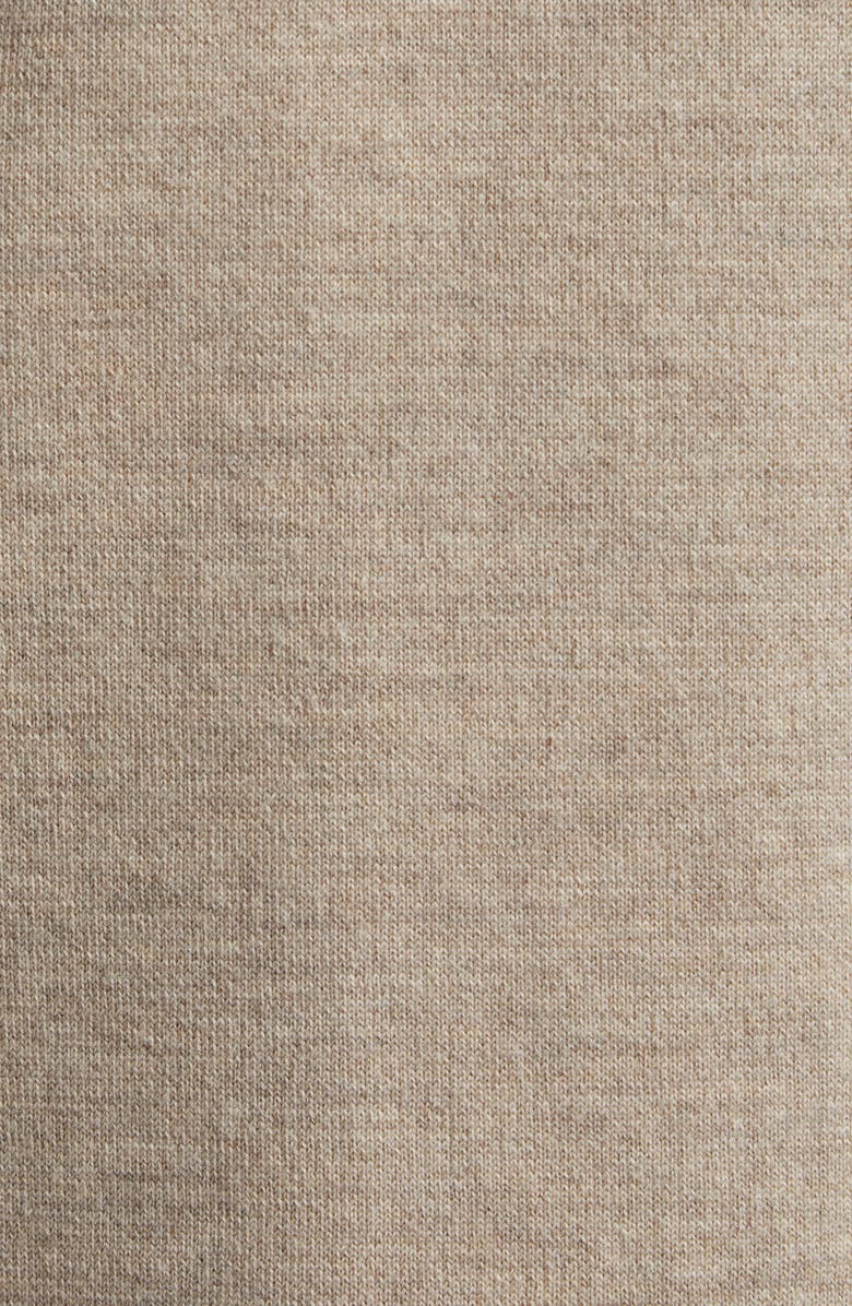 Veronica Beard Madden Merino Wool Half Placket Sweater Dress, Alternate, color, Oatmeal Melange