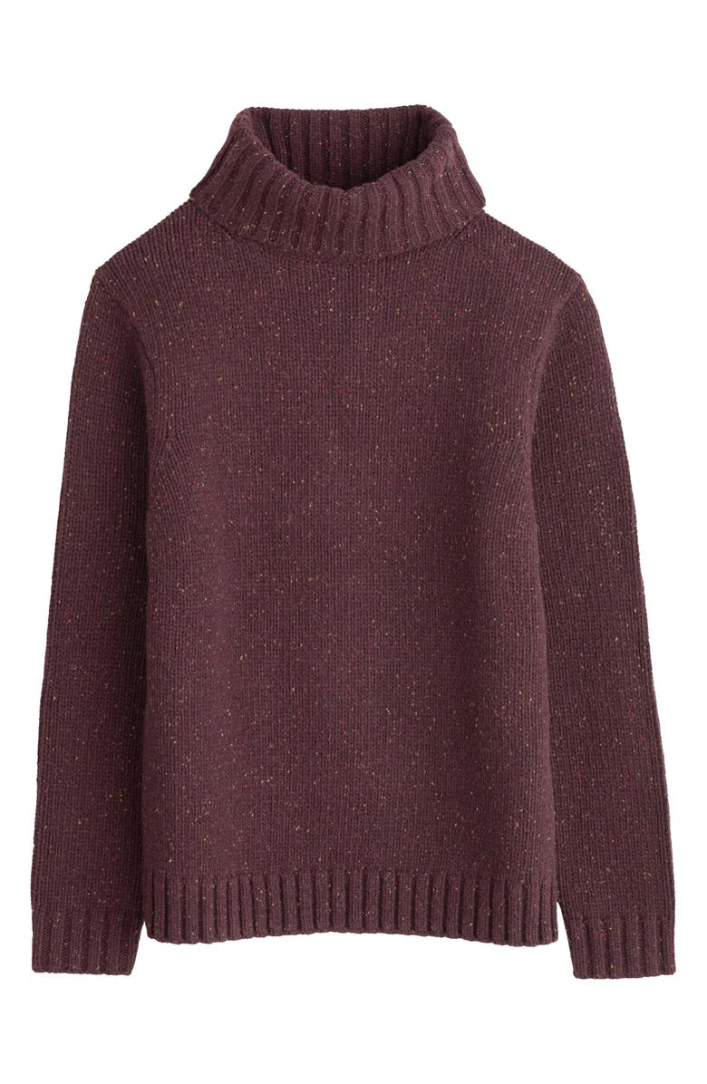 Seasalt Cornwall Foresting Turtleneck Wool Blend Sweater, Alternate, color, Merlot