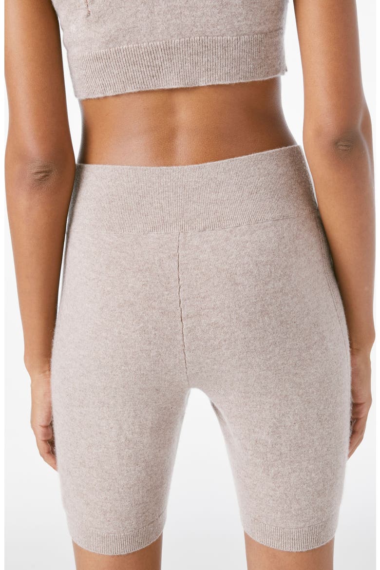 Cashmere Bike Shorts, Alternate, color, MUSHROOM HEATHER