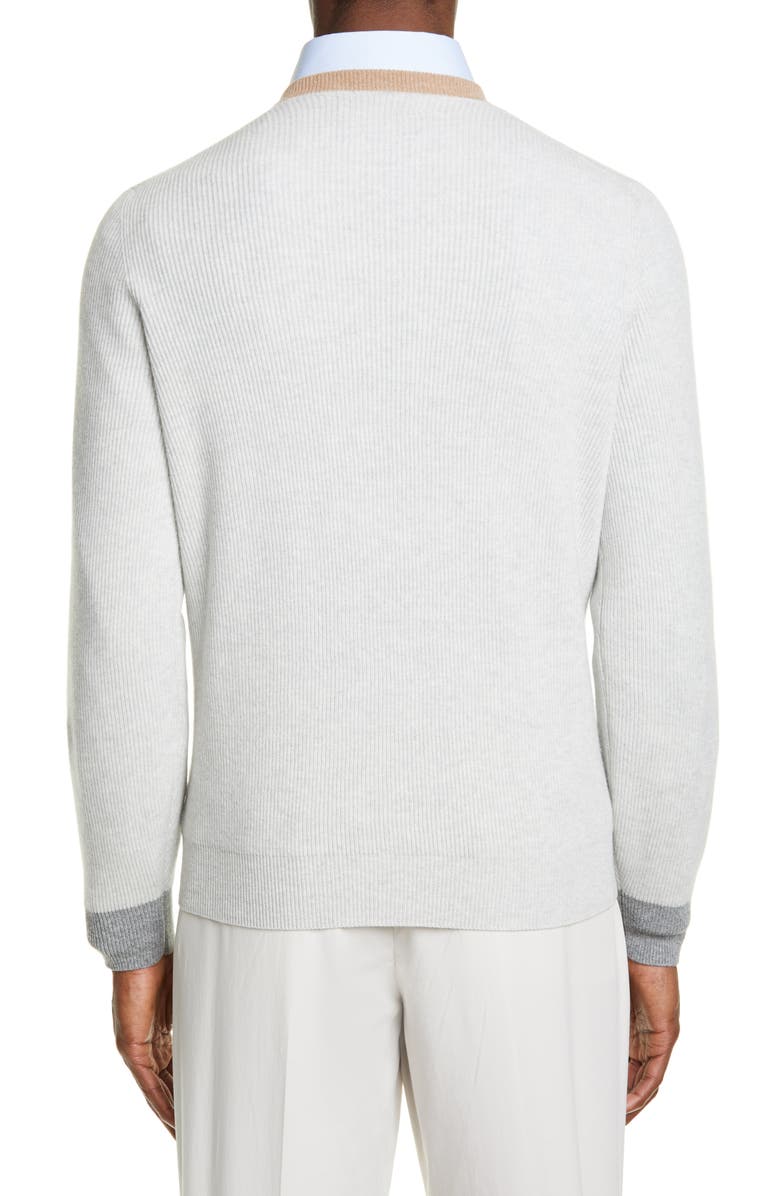 Brunello Cucinelli Cashmere V-Neck Sweater, Alternate, color,