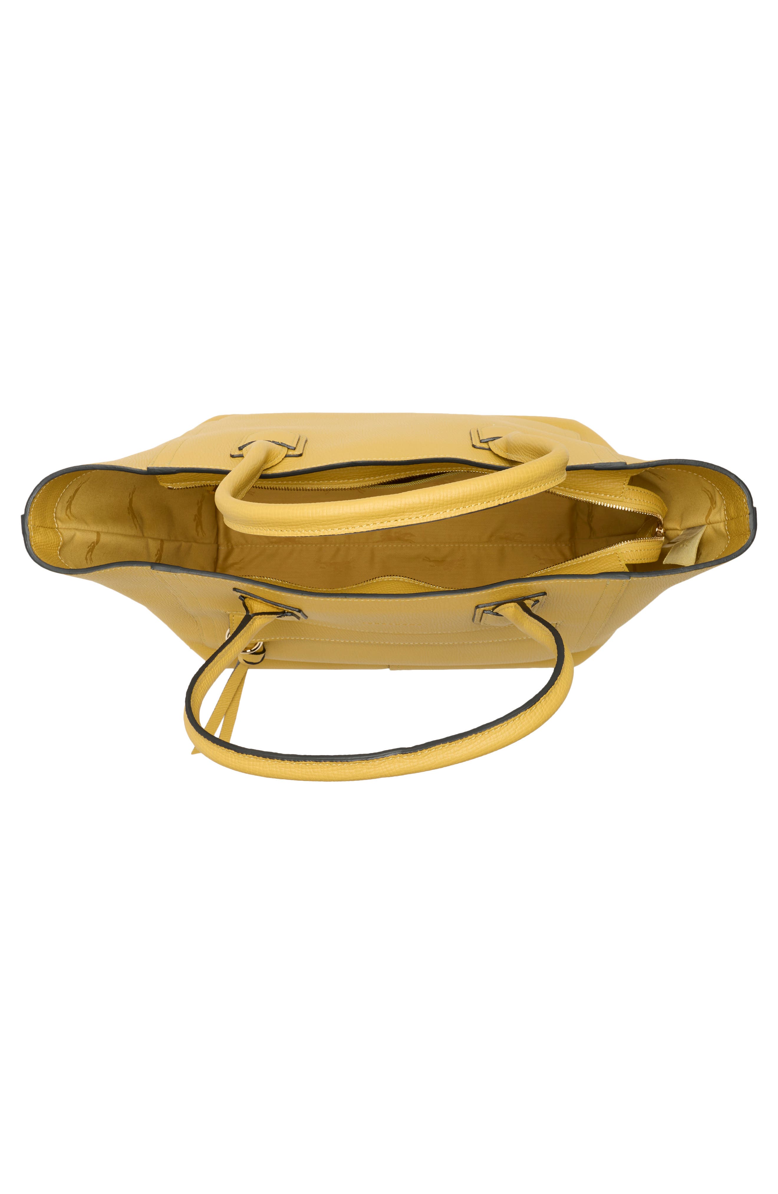 Longchamp Mailbox Large Leather Tote Bag, Alternate, color, Yellow