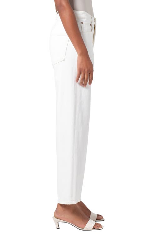 Agolde Ren High-rise Crop Wide-leg Jeans In White Wash (white Milk)