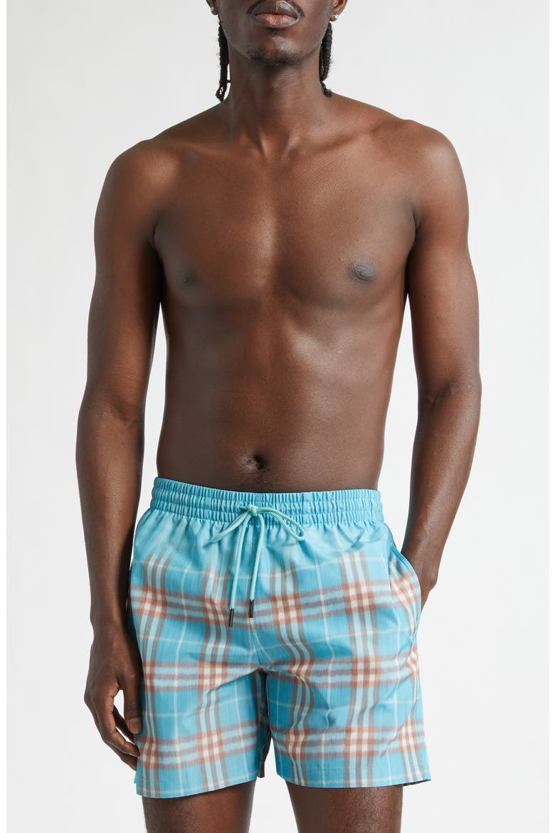 Check Swim Trunks, Main, color, ATOM BLUE IP CHECK