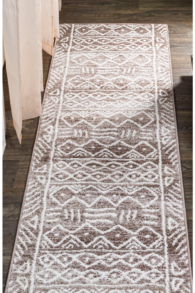 Amanar  Geometric Area Rug, Alternate, color, Brown/Ivory