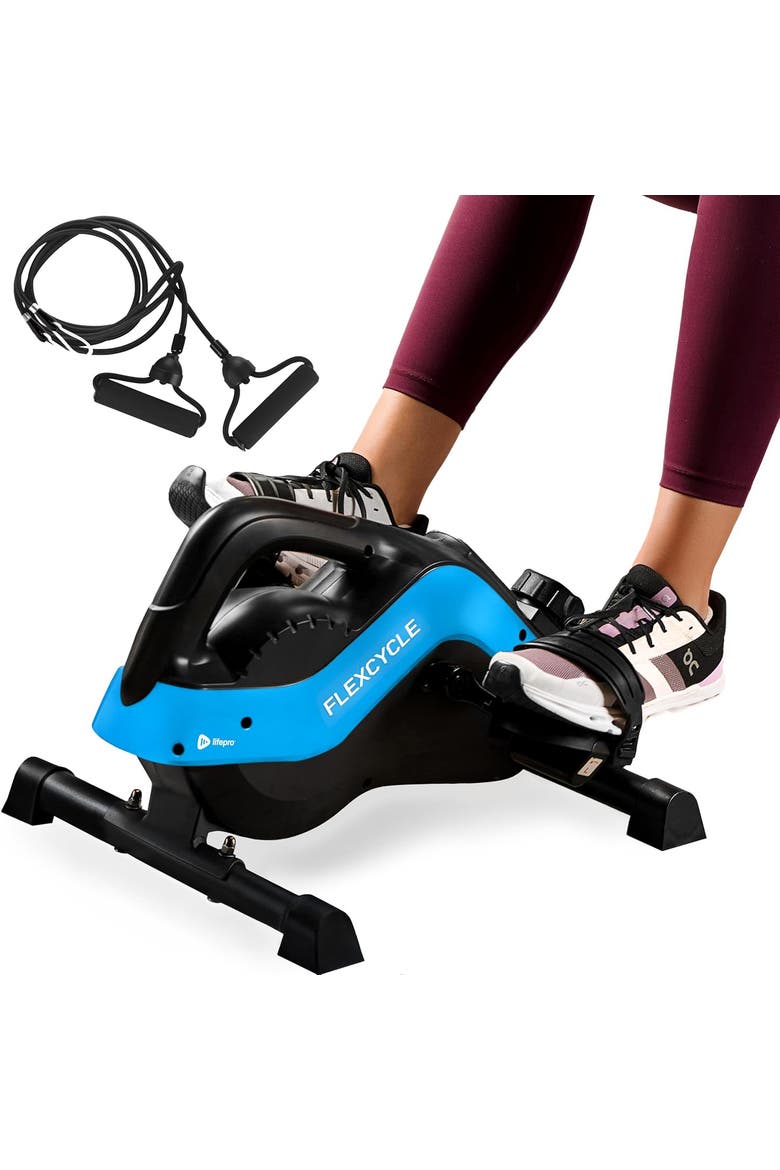 Flex Stride Under Desk Bike Pedal Mini Elliptical Exerciser, Main, color, Black/Blue