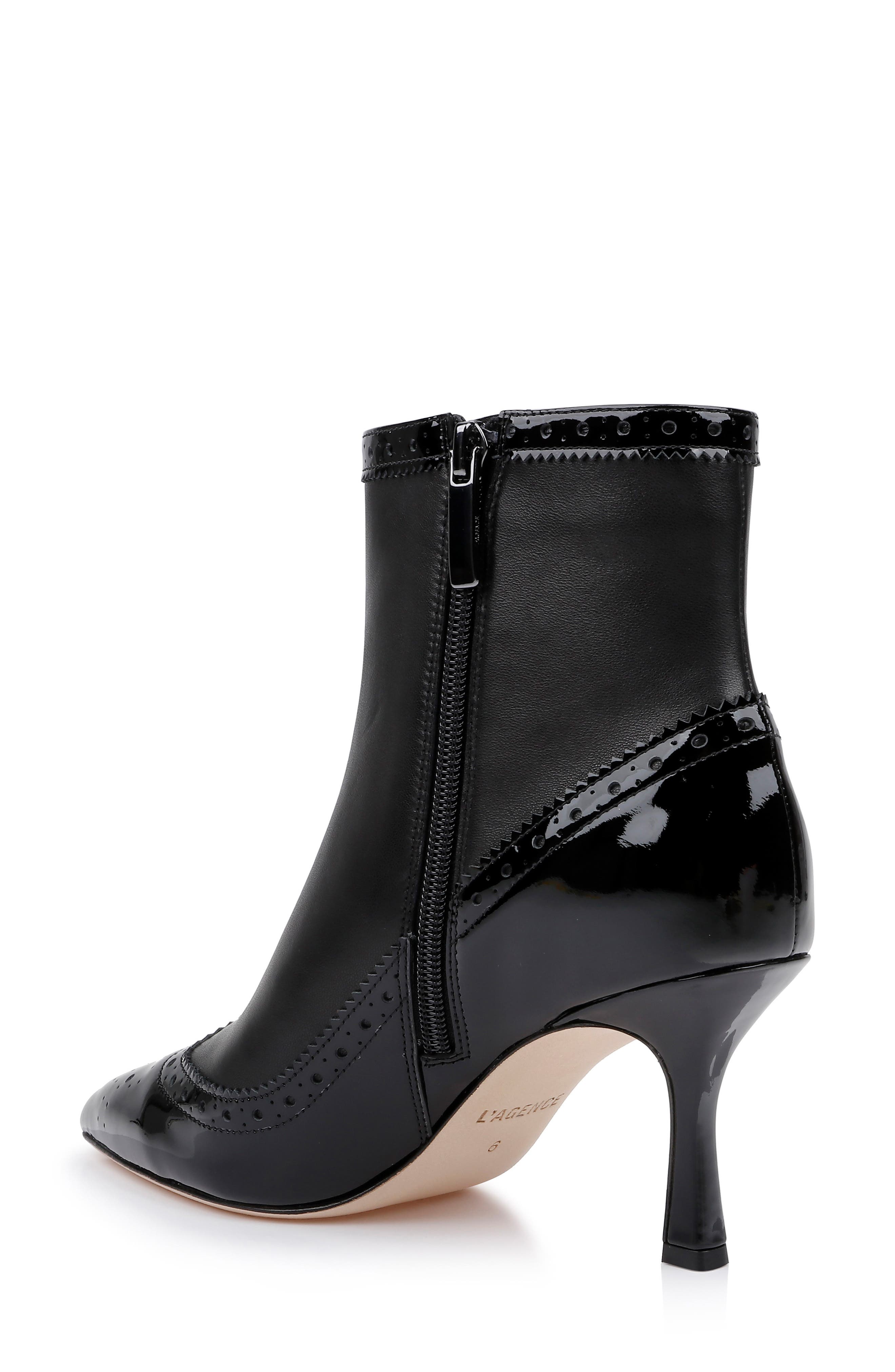 L'AGENCE Ember Wingtip Pointed Toe Bootie, Alternate, color, 