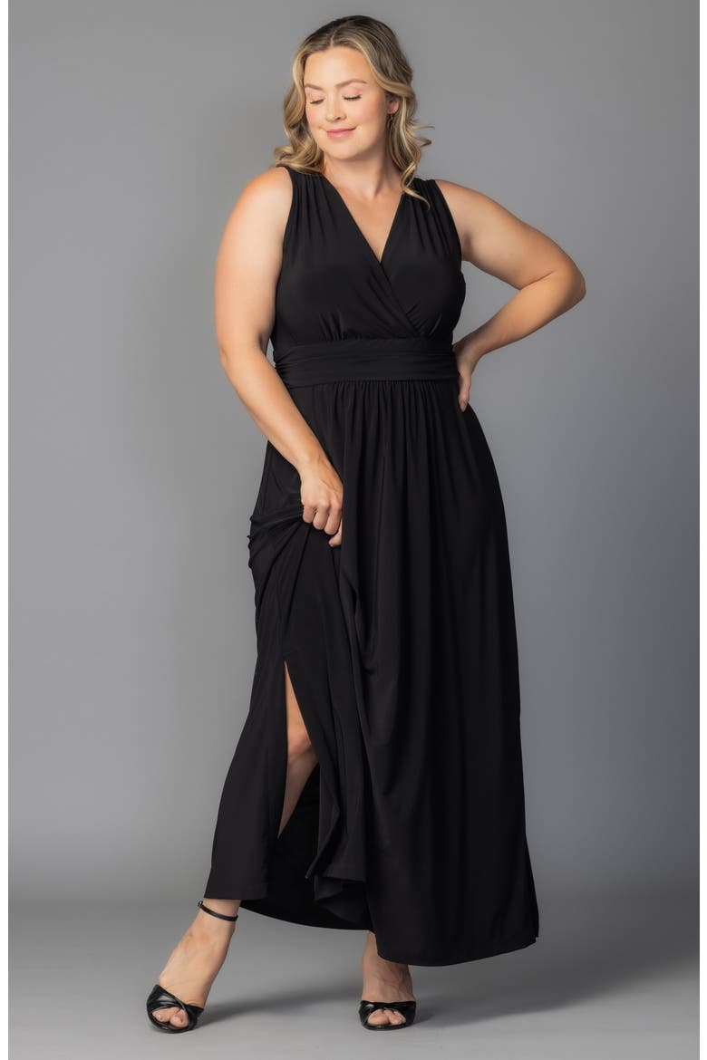 Daniela Sleeveless Maxi Dress, Alternate, color, BLACK NOIR