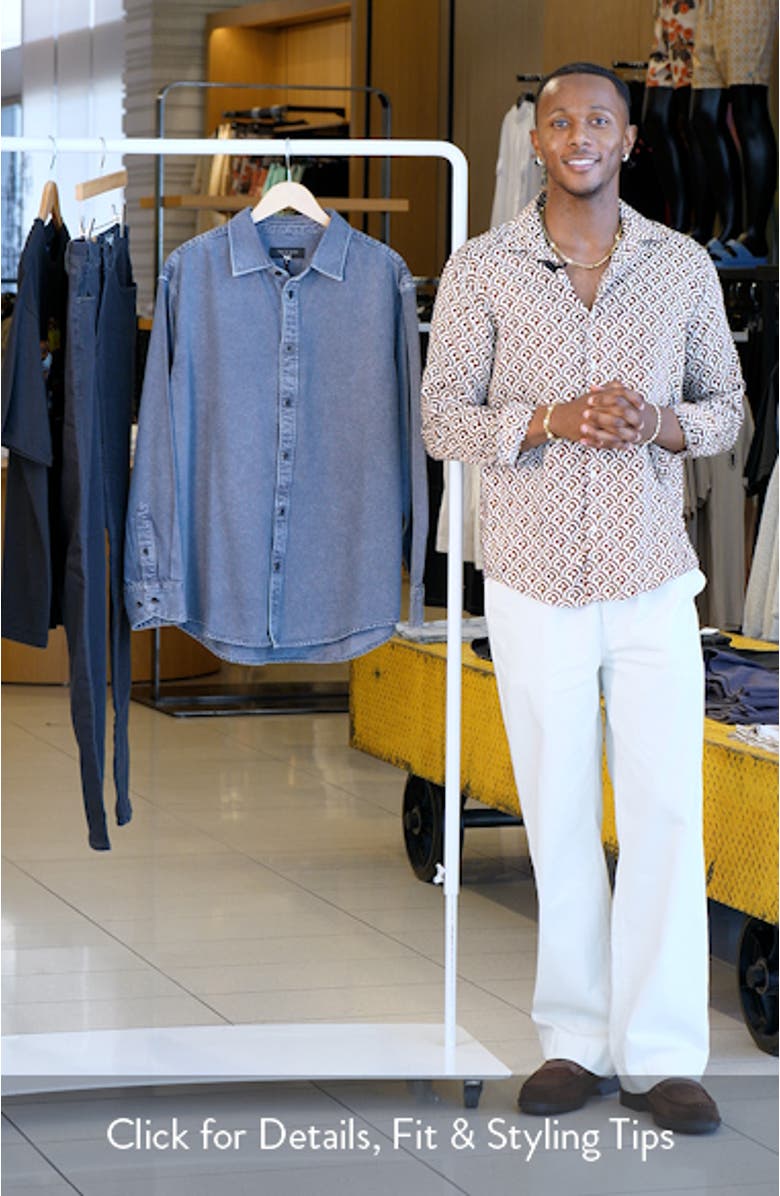 Matthew Denim Button-Up Shirt, sales video thumbnail