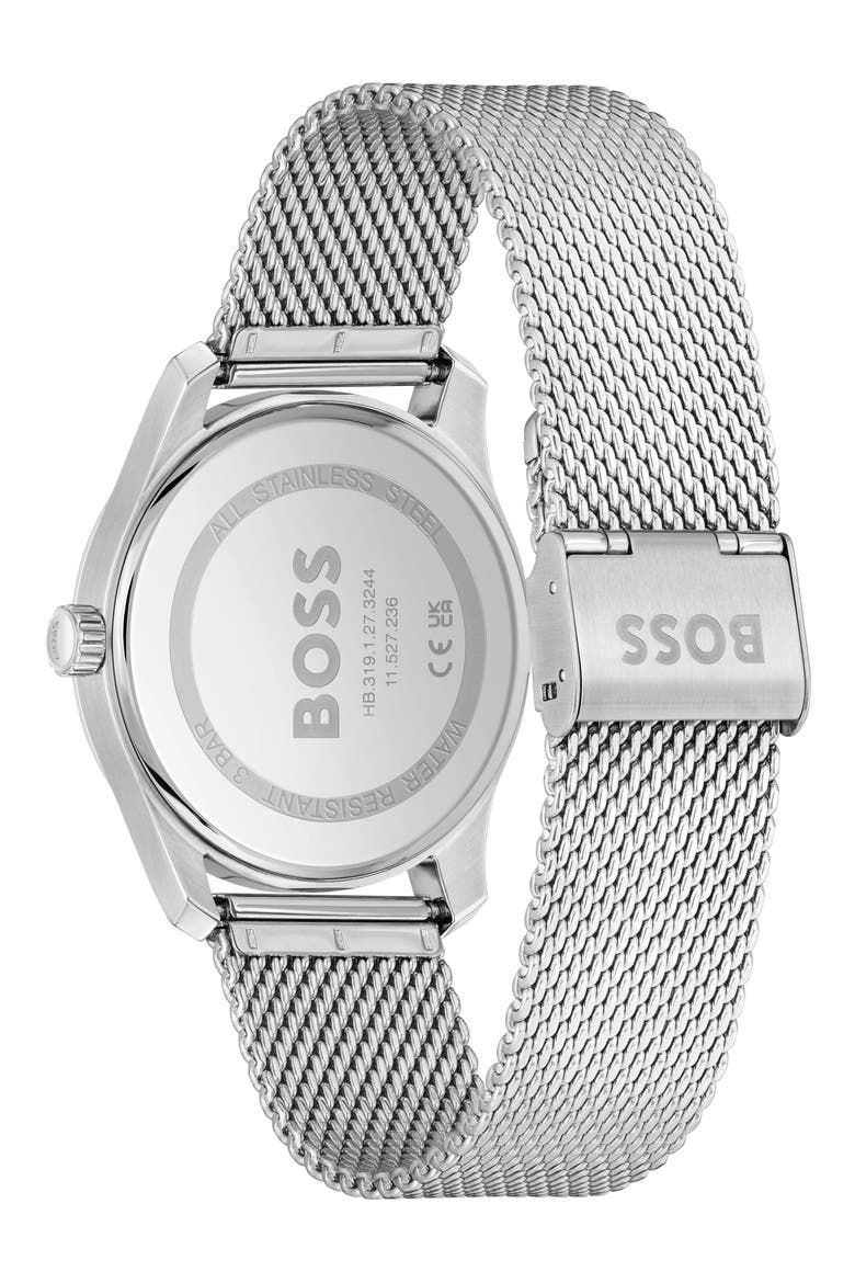 Principle Mesh Strap Watch, 41mm, Alternate, color, SILVER/ GALVANIC BLUE