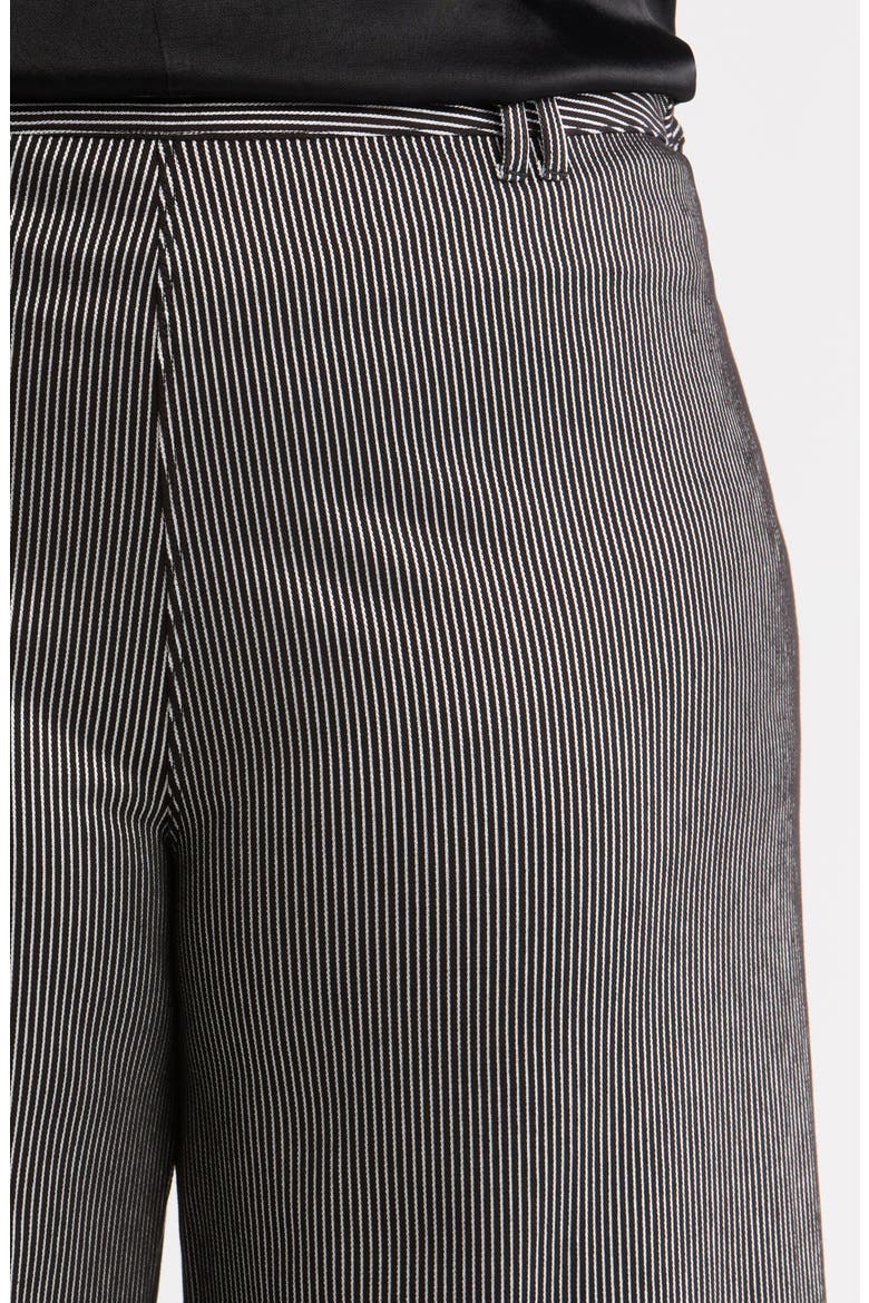 Darlene Stripe High Waist Wide Leg Pants, Alternate, color, BLK SHN LI