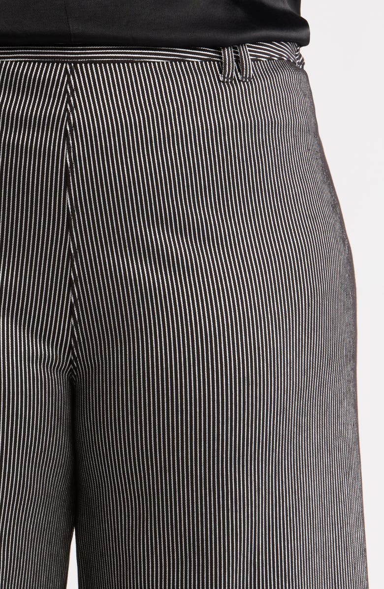 Lysse Darlene Stripe High Waist Wide Leg Pants, Alternate, color, Black Sheen Line