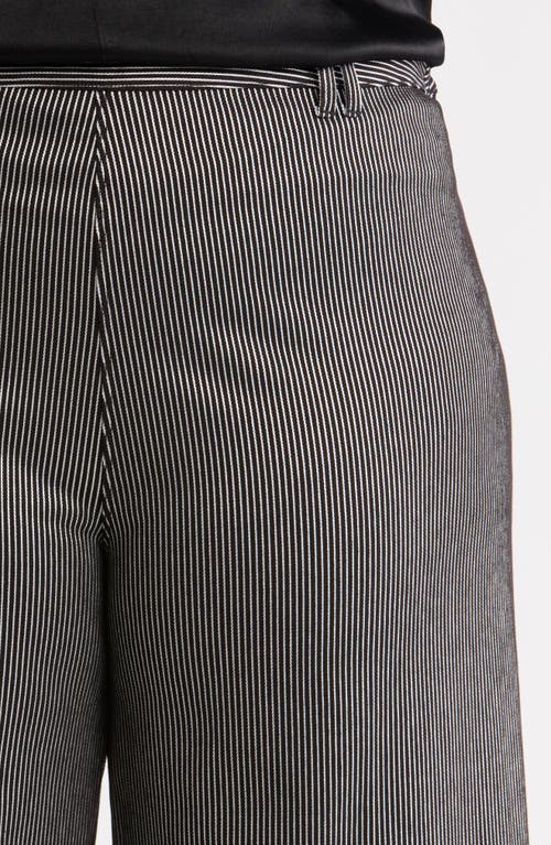 Lyssé Lysse Darlene Stripe High Waist Wide Leg Pants In Gray