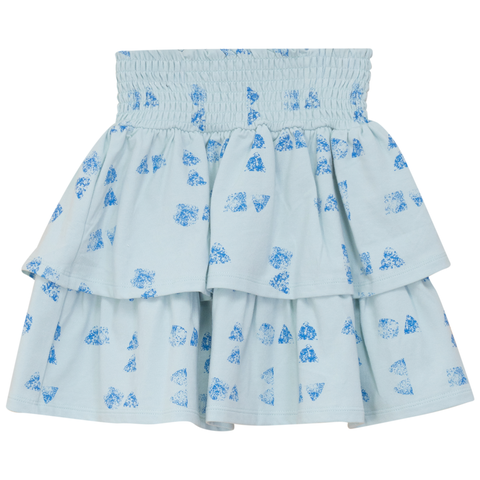 Faded Art Smocked Waist Layered Skirt (Toddler, Little Kid & Big Kid)