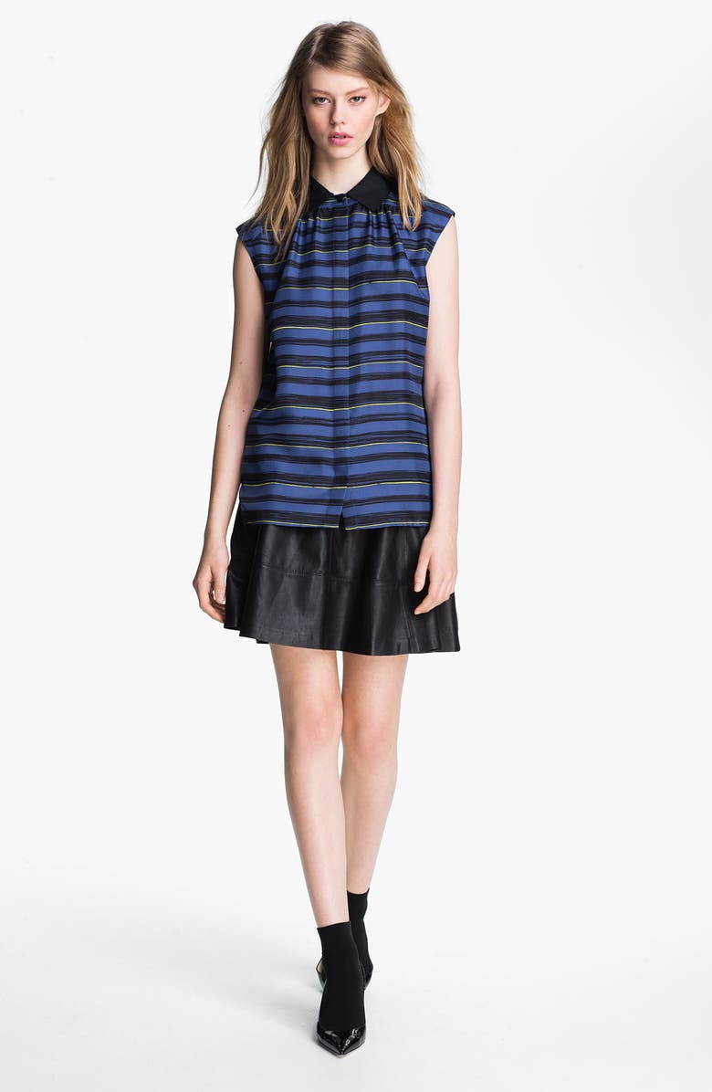 Miss Wu Leather Circle Skirt, Alternate, color, 