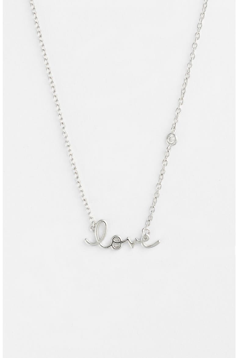 Love Necklace, Alternate, color, SILVER