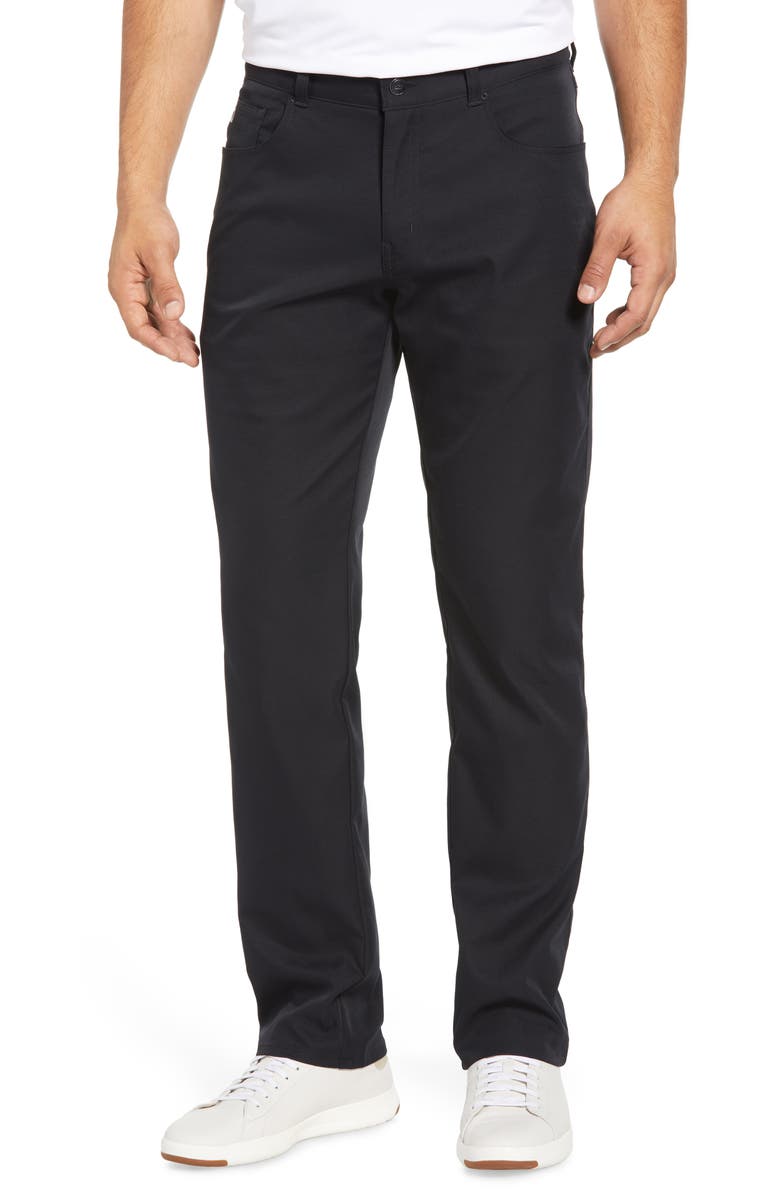 Peter Millar Regular Fit Performance Pants, Main, color, Black