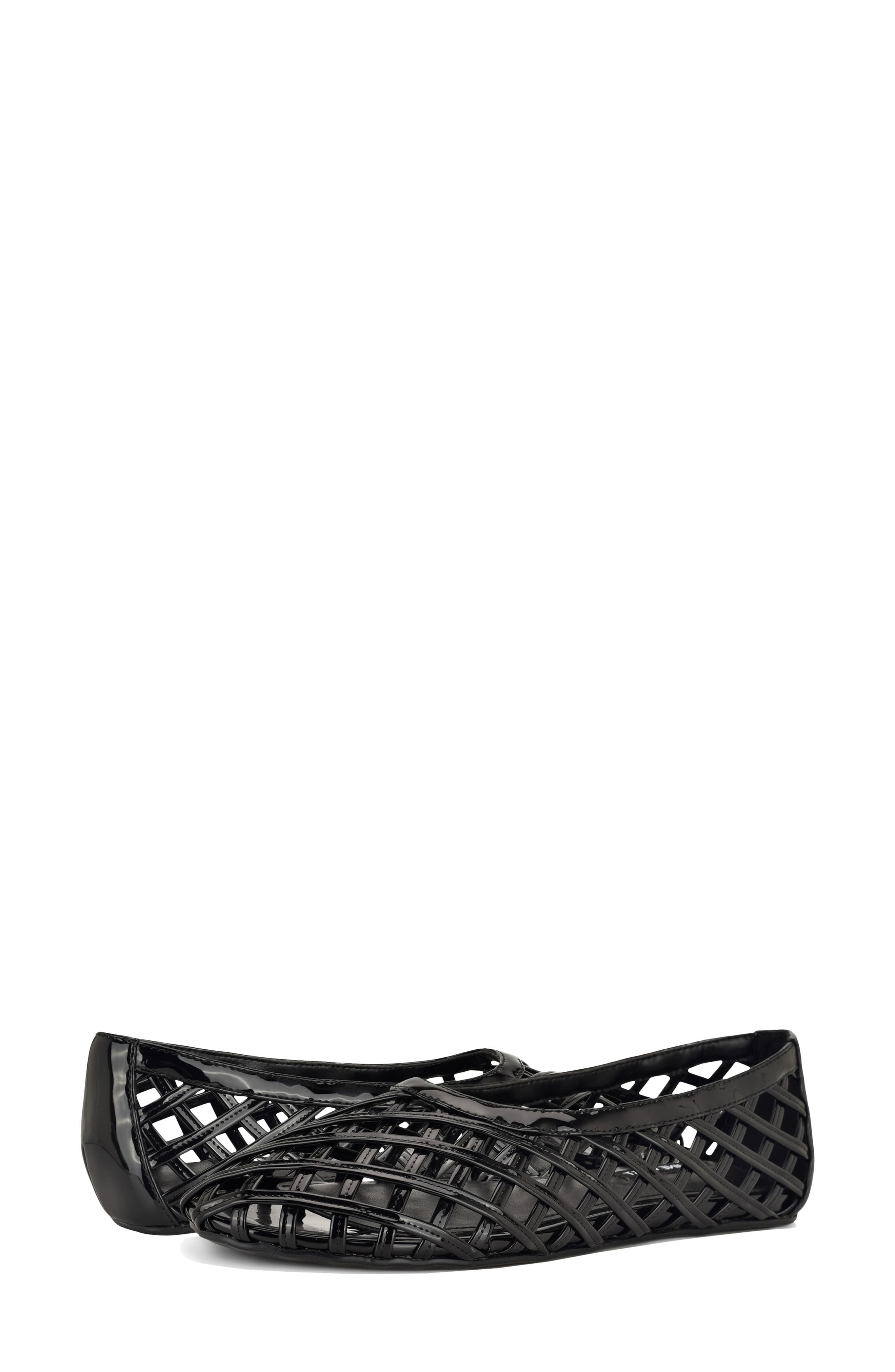 Nine West Dippy Woven Flat, Alternate, color, Black
