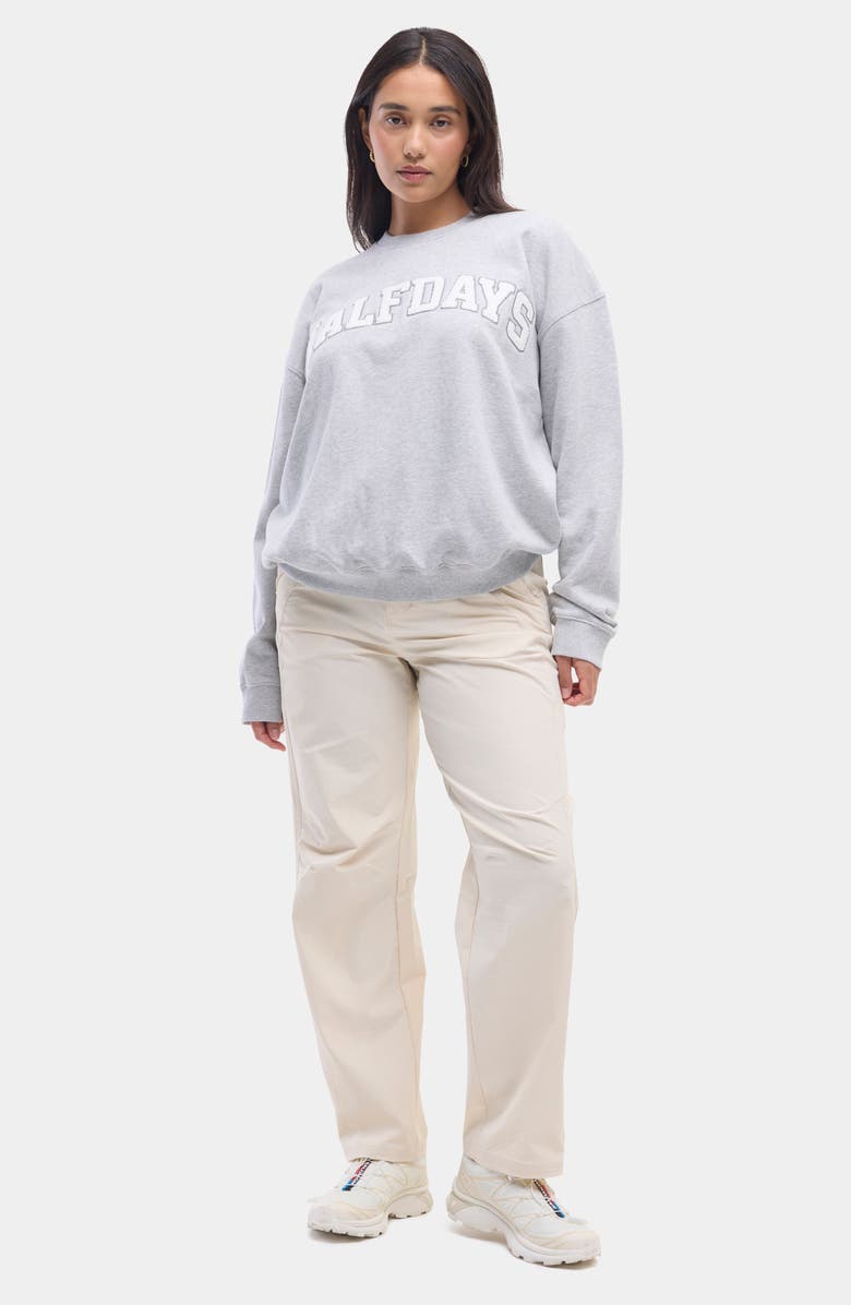 Halfdays Cotton Graphic Sweatshirt, Alternate, color, Heather Grey