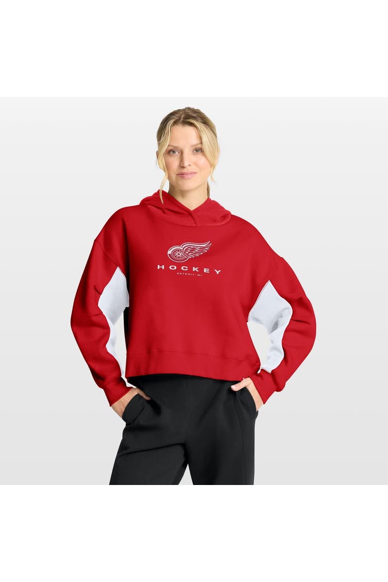 Women's Fanatics Red Detroit Red Wings Back Check Boxy Hoodie, Main, color, Red