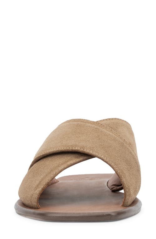 Aquatalia Britt Water Repellent Slide Sandal In Brown