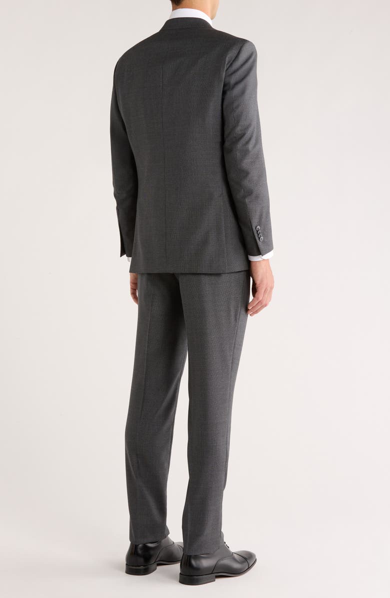 Peter Millar Dark Grey Wool Suit, Alternate, color, Charcoal