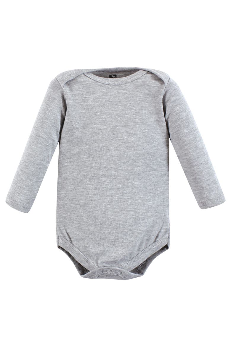 Cotton Long-Sleeve Bodysuits 7-Pack, Alternate, color, Sports Stripes
