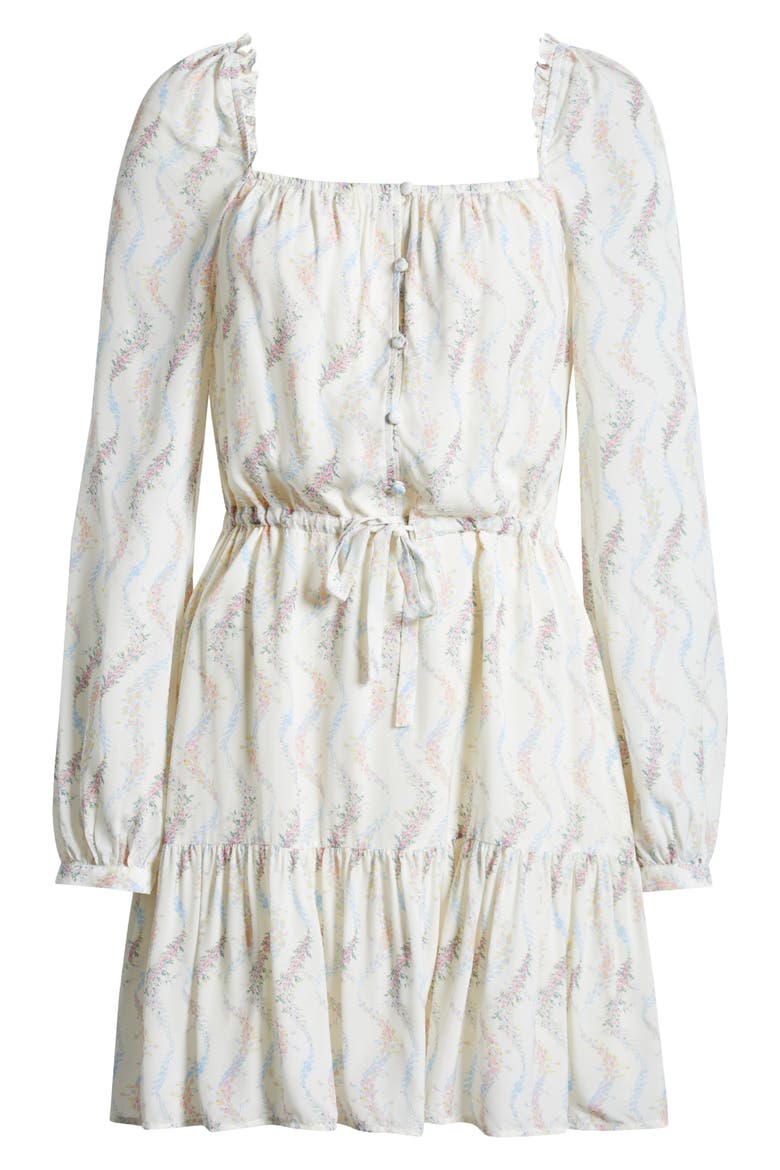 Marjie Long Sleeve Minidress, Alternate, color, ANTIWHTMLT